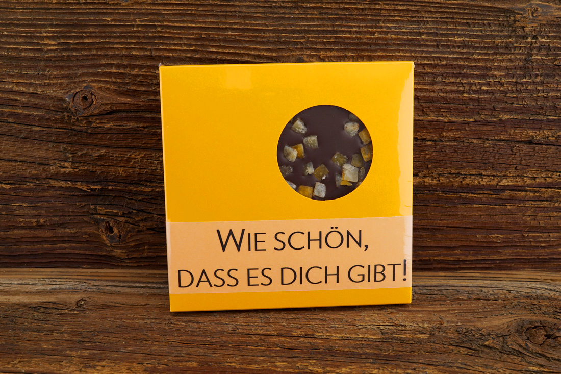Orangen-Schoggi Crand Crue 65% (Art:  1579) Schokolade mit Orangengeschmack