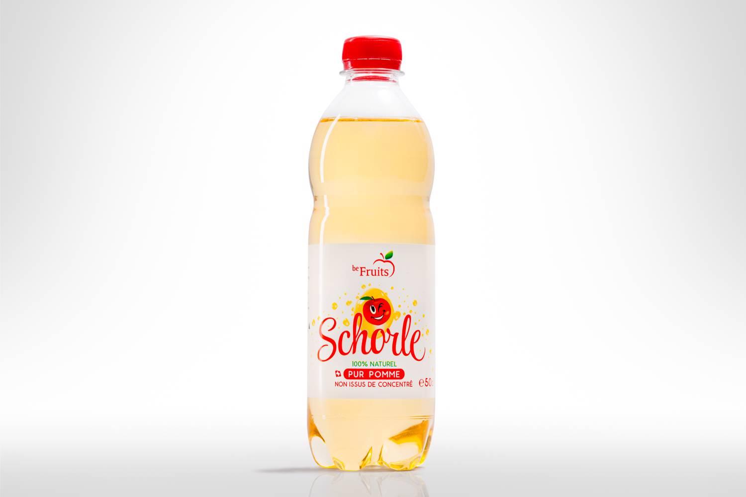 Schorle be Fruits 100% Naturrein Schorle - Jus de pomme suisse 100% naturel du pressoir, dilué, gazéifié