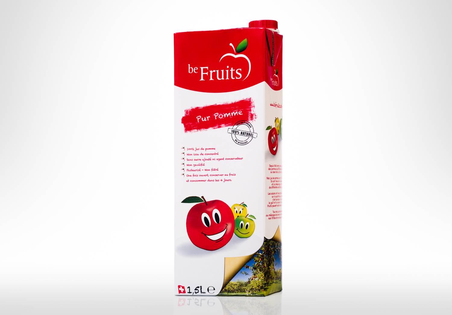 100% natural apple juice - 1.5 lt be Fruits - 100% natural apple juice Tetra Pak 1.5 lt - not from concentrate, without added sugars, without preservatives and without additives. Not carbonated. Pasteurized – unfiltered