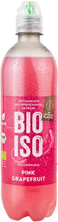 acáo BIO ISO drink pink grapefruit Professional athletes in particular are familiar with the many isotonic drinks on the market. Anyone who does sport burns energy and sweats. This means that the body has to refuel and compensate for the loss of minerals through sweating.Unfortunately, many isotonic drinks contain a lot of sugar. Amateur athletes often consume the calories they have burned right away. Bio Iso is a special isotonic drink. It is vegan, certified organic and contains less sugar than conventional iso drinks. This mak