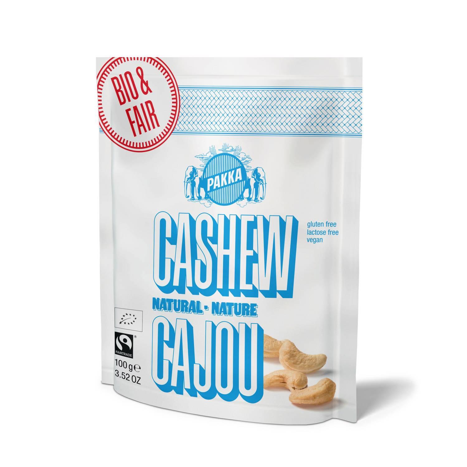 Cashews, naturbelassen, bio & fair, 100g, DP Les noix de cajou sont cultivées en Côte d'Ivoire. Elles sont appréciées pour leur goût très fin et doux ainsi que pour les précieuses substances nutritives qu'elles fournissent au corps comme à l'esprit. Afin de préserver leurs qualités jusqu'à l'heure de la dégustation, nos noix de cajou sont minutieusement conditionnées à la main, de la cueillette à l'emballage.+ biologiques & équitables+ sans gluten+ sans lactose+ vegan