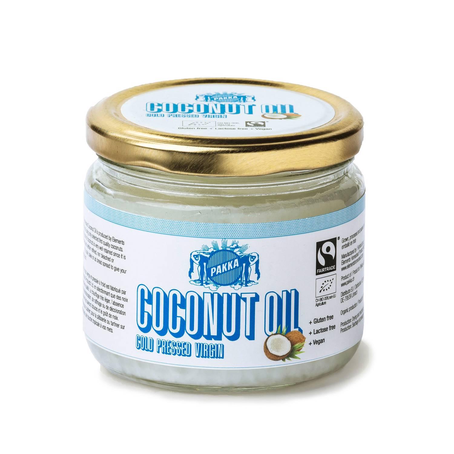 Kokosnussöl, bio & fair, 250ml L'huile de noix de coco est fabriqué par Elements en sélectionnant que des noix de coco de première qualité. Le chauffage très léger, l'absence de processus de désodorisation, de raffinage ou de décoloration permet de conserver les saveurs douces et le goût de noix. Utilisez cette huile pour cuisiner; pour la pâtisserie ou tartiner sur du pain, elle apportera une touche tropicale à vos mets.