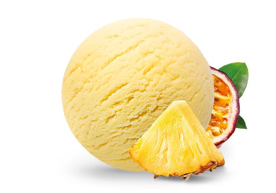 Passionsfrucht-Ananassorbet