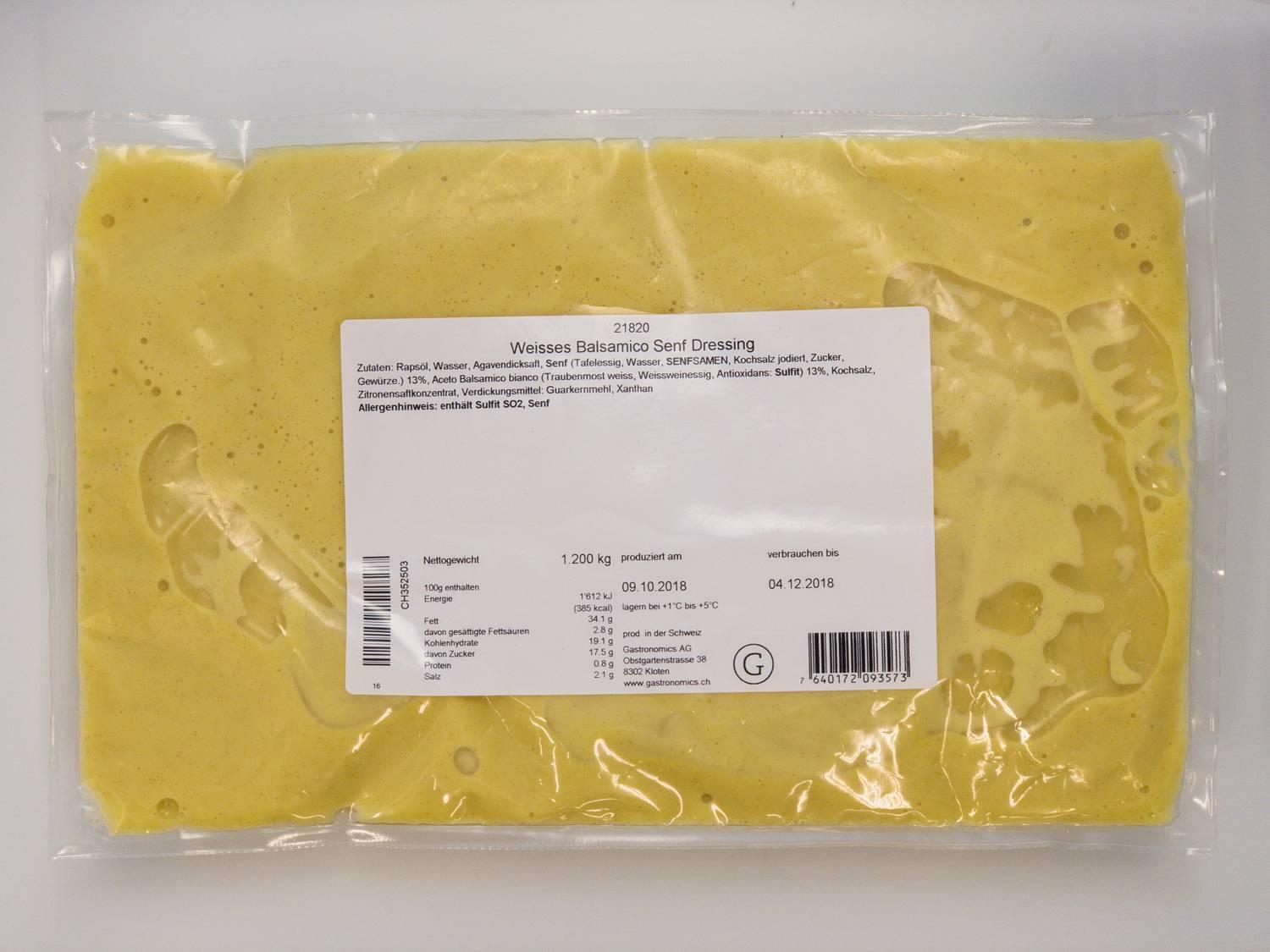White balsamic mustard dressing null