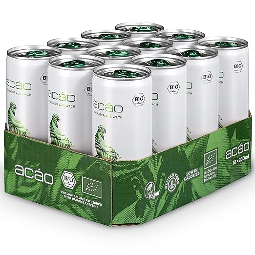 acáo BIO Energy Drink Quince Lemon This energy drink is based on the caffeine-containing guarana plant and is enriched with delicious fruit juices and concentrates. And all from organic cultivation. You need a fruity kick in the morning to catch the bus or train? You want to prevent your eyes from closing in front of your team in the next meeting? You've had a tiring day and you'd actually like to do some sport today?Wake up with the power of nature. Without added sugar, without unnecessary chemicals, without a guilty conscience.