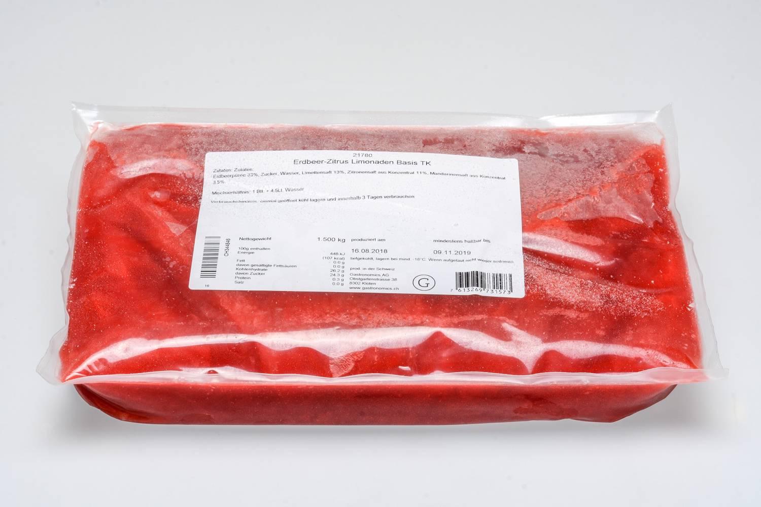 Strawberry-citrus lemonade base TK null